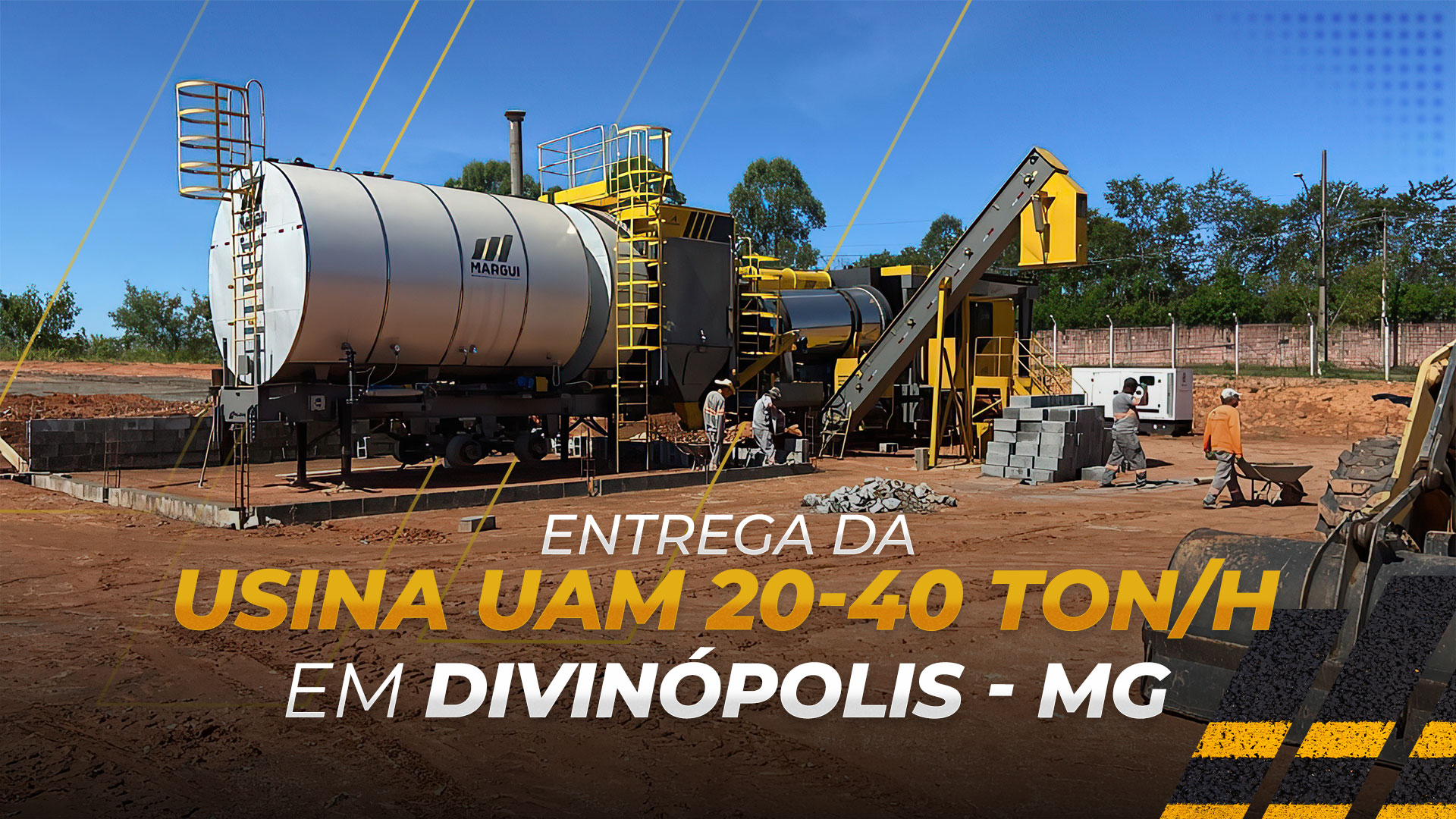 Entrega da Usina UAM 20-40 Ton/h em Divinópolis - MG